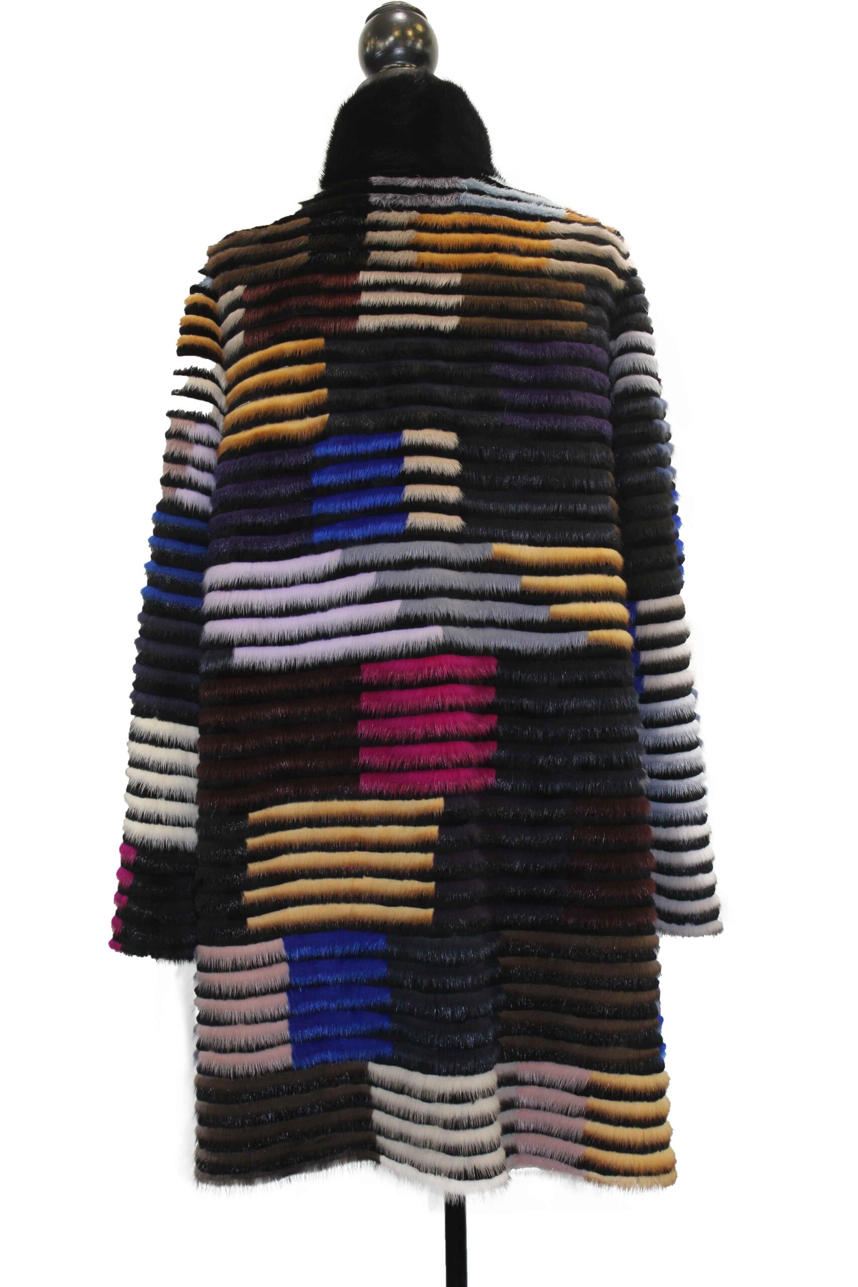 Multi Color Mink 7/8 Coat - Elmar Furs