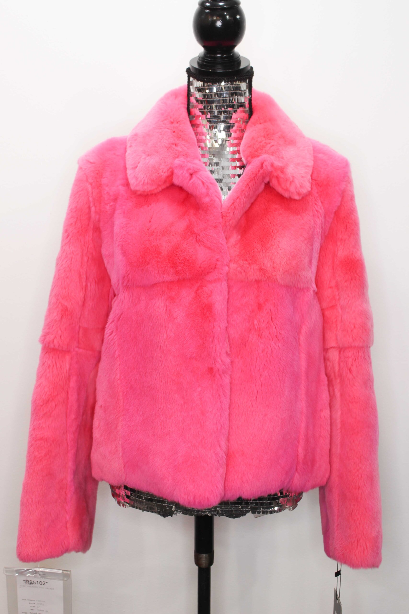 Pink Sheared Rex Jacket - Elmar Furs